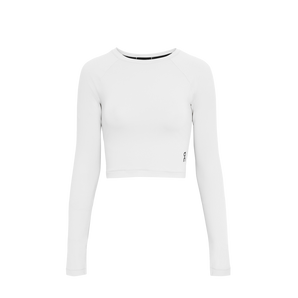 On Running Long - T Crop (Womens) - White