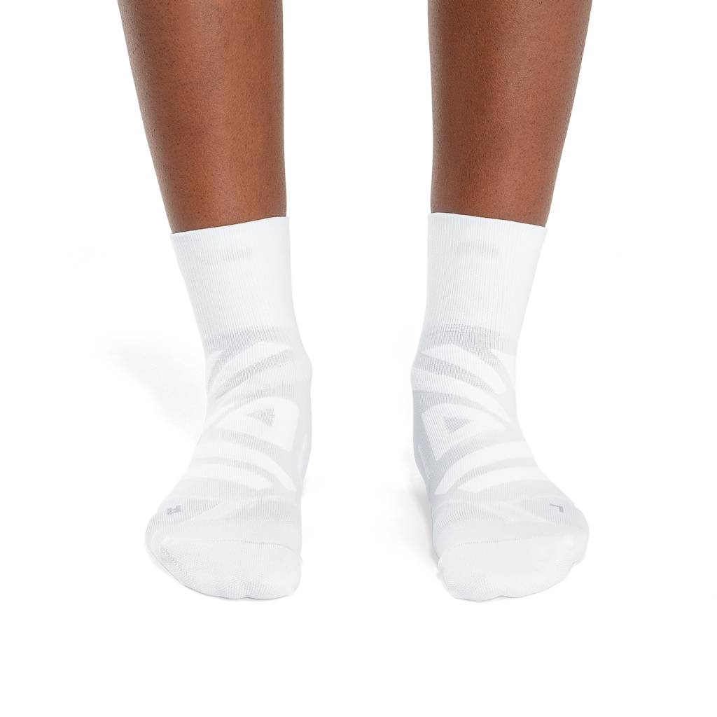 Mid Sock (Womens) - White/Ivory - RunActive