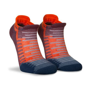 Active Socklet Min - Burgandy/Orange - RunActive