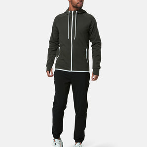 Gym+Coffee Chill Zip Hoodie (Mens) - Khaki