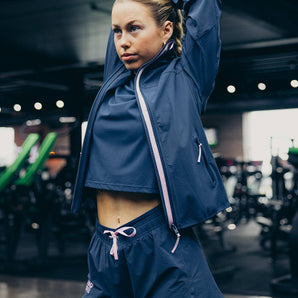 Gym+Coffee Celero Jacket (Womens) - Petrol Blue