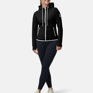 Gym+Coffee Chill Zip Hoodie (Womens) - Black