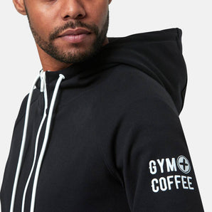 Gym+Coffee Chill Zip Hoodie (Mens) - Black