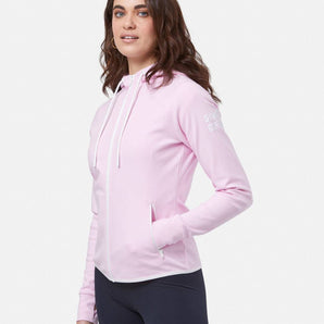 Gym+Coffee Chill Zip Hoodie (Womens) - Baby Pink