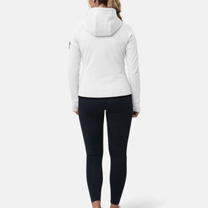 Gym+Coffee Chill Zip Hoodie (Womens) - Ultra White