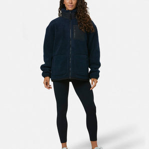 Gym+Coffee Industry Fleece Jacket (Womens) - Navy