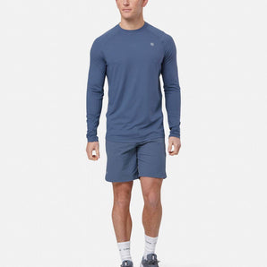 Gym+Coffee Relentless Long Sleeve Tee (Mens) - Thunder Blue