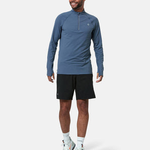 Gym+Coffee Relentless 1/4 Zip (Mens) - Thunder Blue