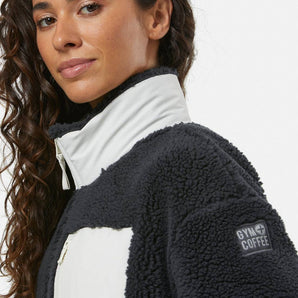 Gym+Coffee Industry Fleece Jacket (Womens) - Midnight/Grey