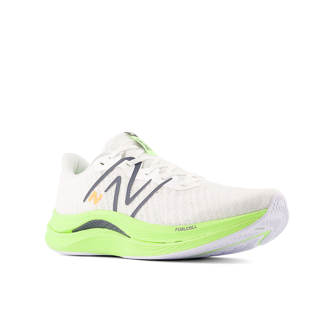 New Balance FuelCell Propel v4 (Mens) - White with bleached lime glo and graphite