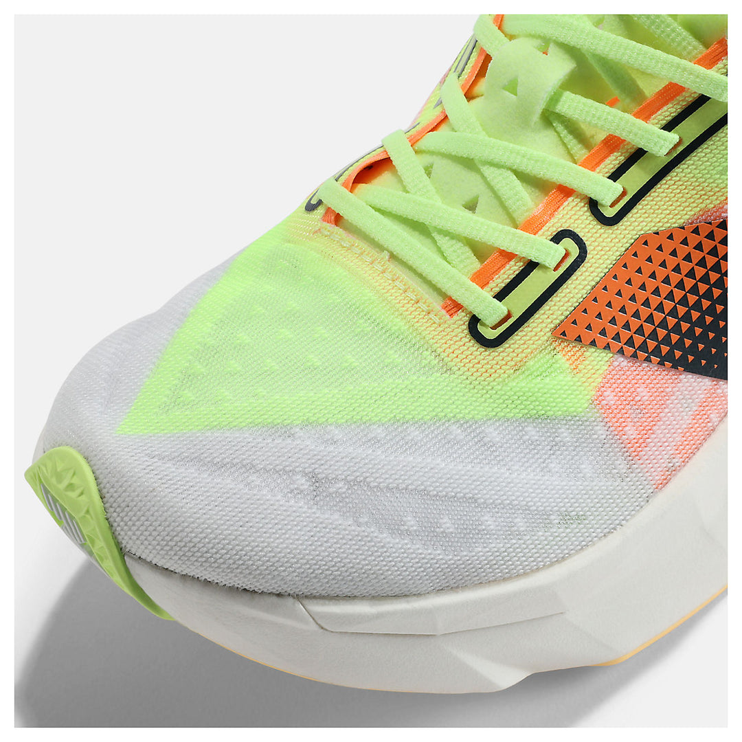 New Balance FuelCell SuperComp Elite v4 (Mens) - White with bleached lime glo and hot mango