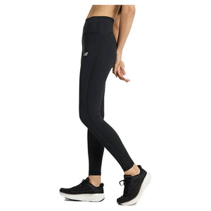 New Balance Sleek High Rise Legging 27" (Womens) - Black