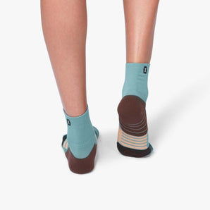 On Running Mid Sock (Women's) - Sea/Rosebrown