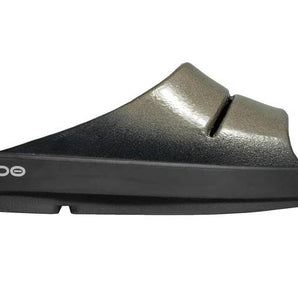 Oofos Ooahh  Luxe Slide Sandal (Womens) - Black/Latte