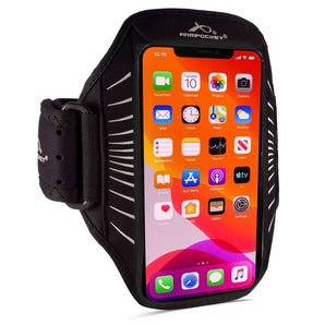 Armpocket Racer Edge Phone Carrier - Black/Reflective SIlver