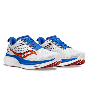 Saucony Ride 17 (Mens) - White/Cobalt