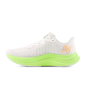 New Balance FuelCell Propel v4 (Womens) - White with bleached lime glo and graphite