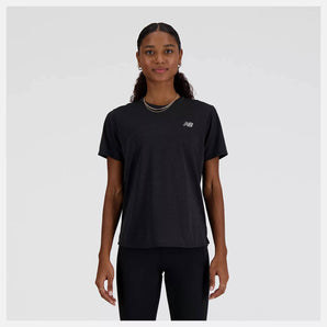 New Balance Athletic Tee (Womens) - Black/Heather