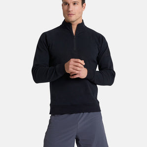 Gym+Coffee Essential Half Zip (Mens) - Black