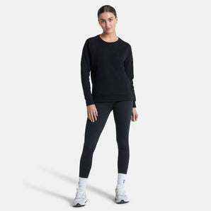 Gym+Coffee Essential Crew (Womens) - Black