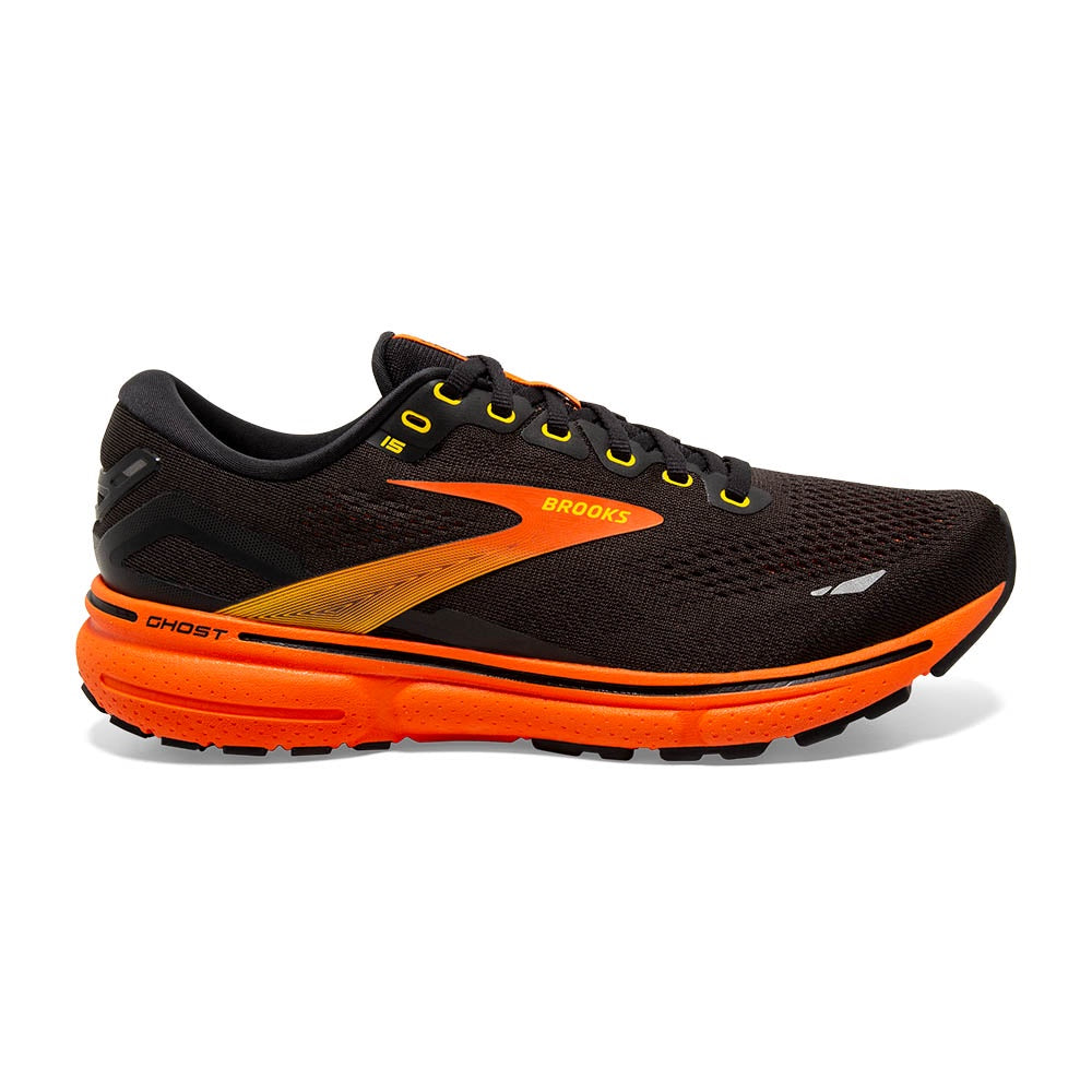 Brooks Ghost 15 (Mens) - Black/Yellow/Red