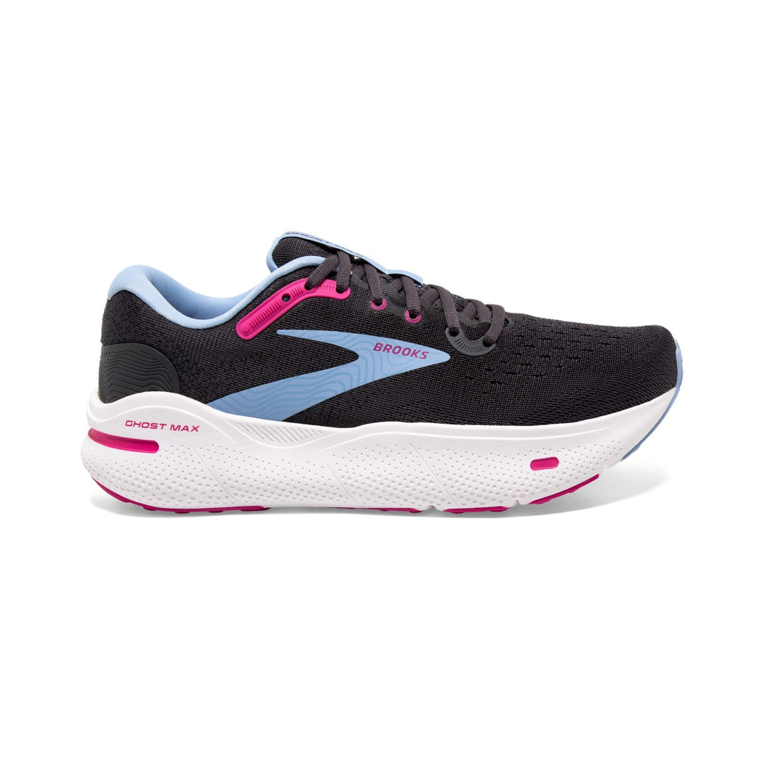 Brooks Ghost Max (Womens) - Ebony/Open Air/Lilac Rose