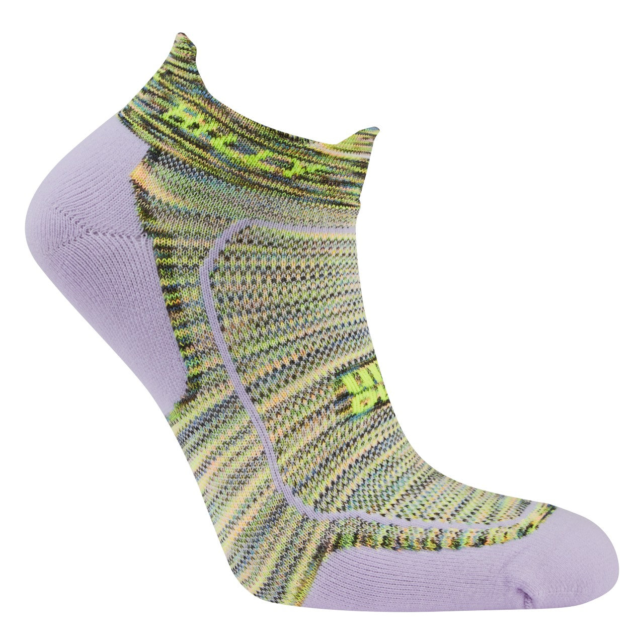 Active Socklet Minimum Cushioning - Lilac/Fluo Yellow - RunActive