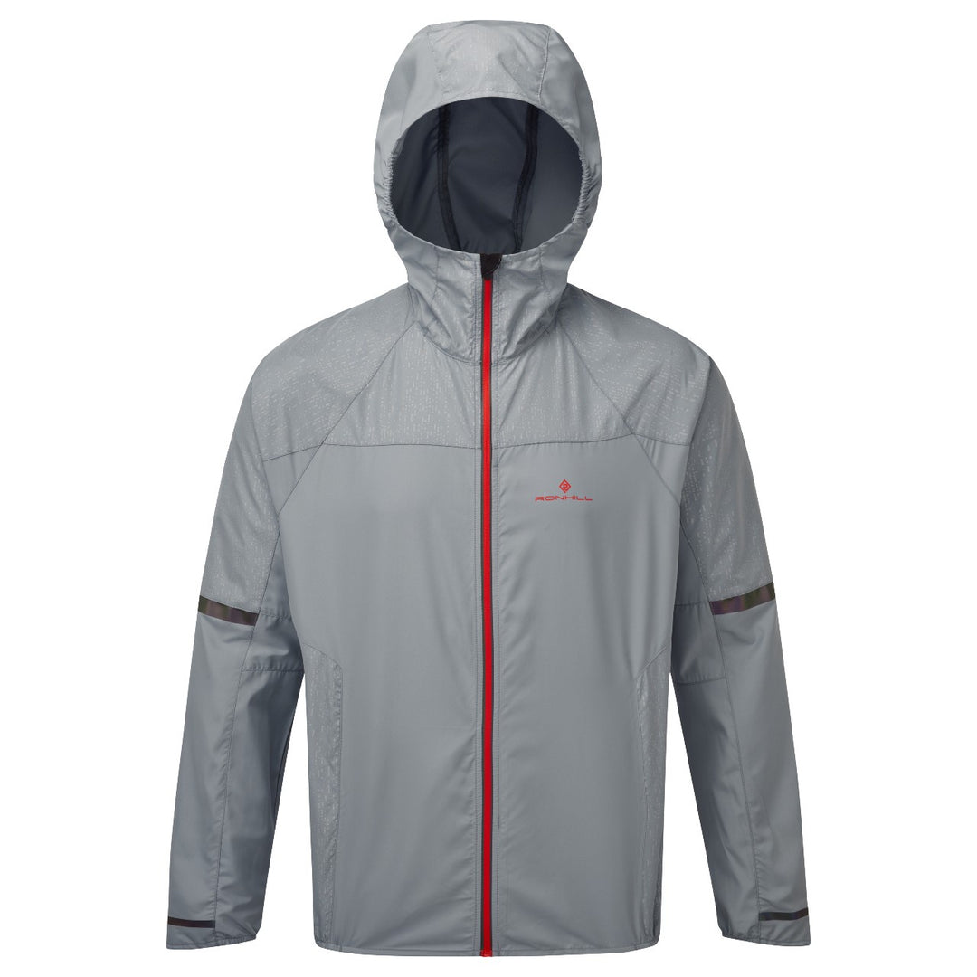 Ronhill Life Night Runner Jacket (Mens) - Pewter/Flame/Reflect