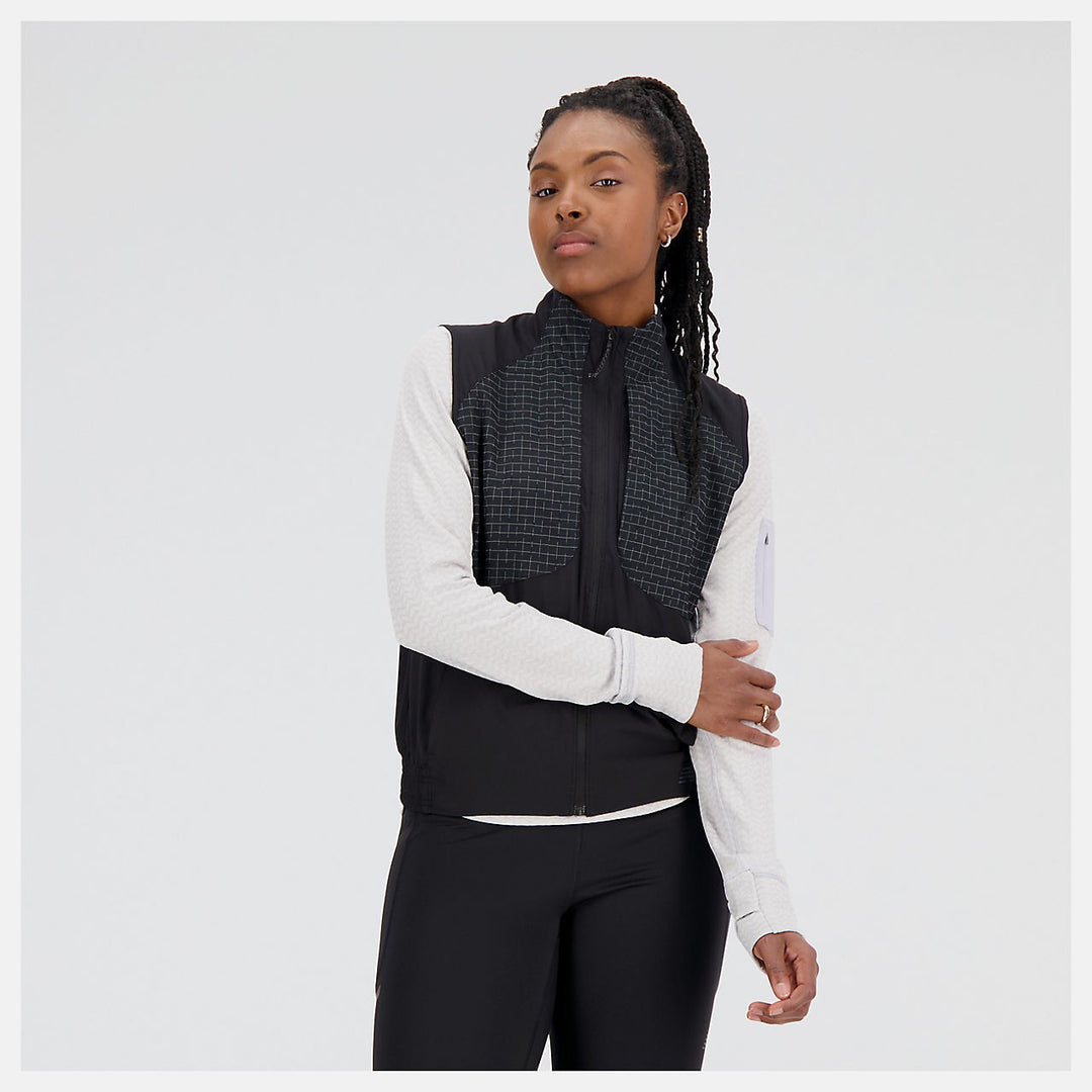 New Balance Impact Run Luminous Packable Vest (Womens) - Black