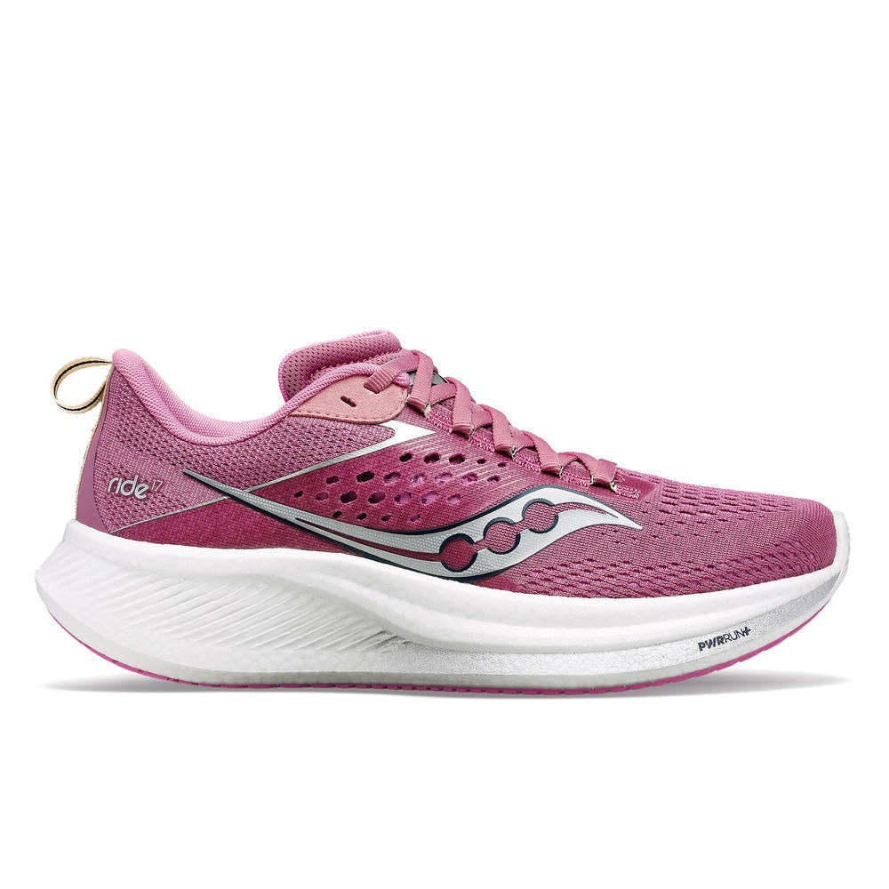 Saucony Ride 17 (Womens) - Orchid/Silver