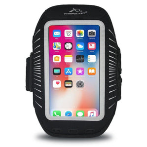 Armpocket Racer Plus Phone Carrier - Black/Reflective SIlver