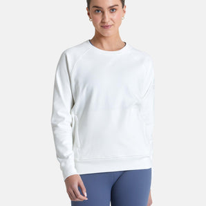 Gym+Coffee Essential Crew (Womens) - Ivory White