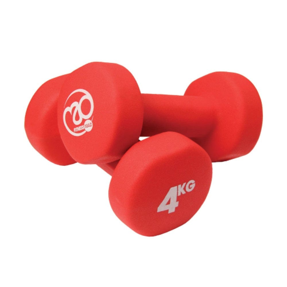 Fitness Mad 4kg Dumbbells - Red