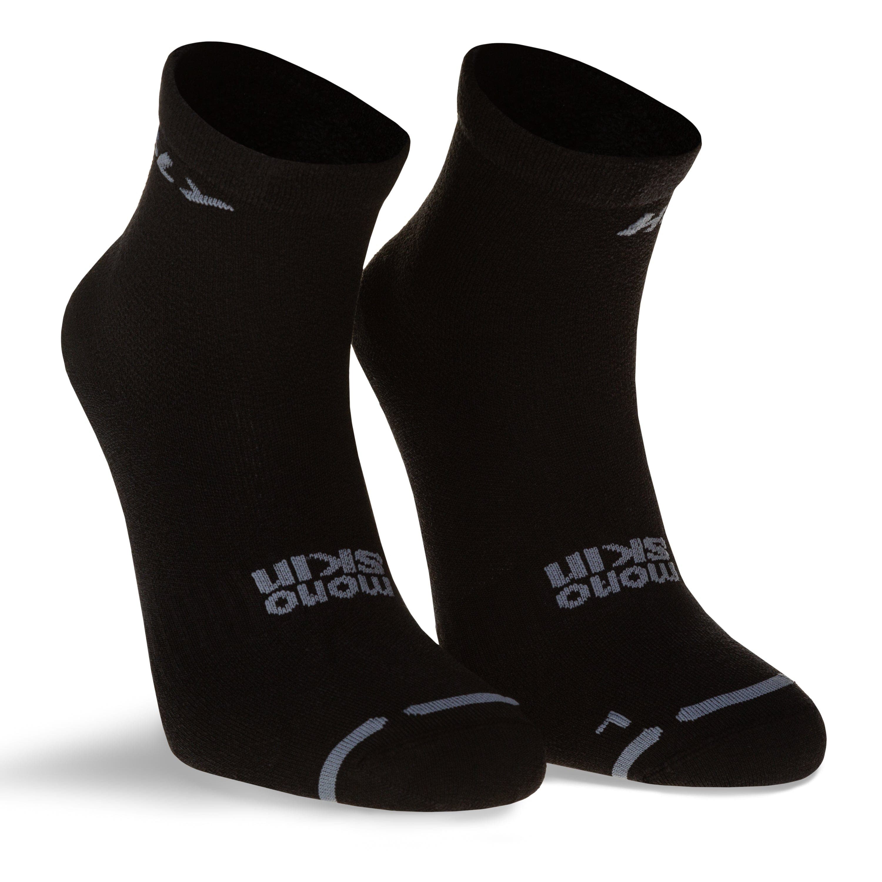 Hilly Active Anklet Zero Cushioning - Black/Grey
