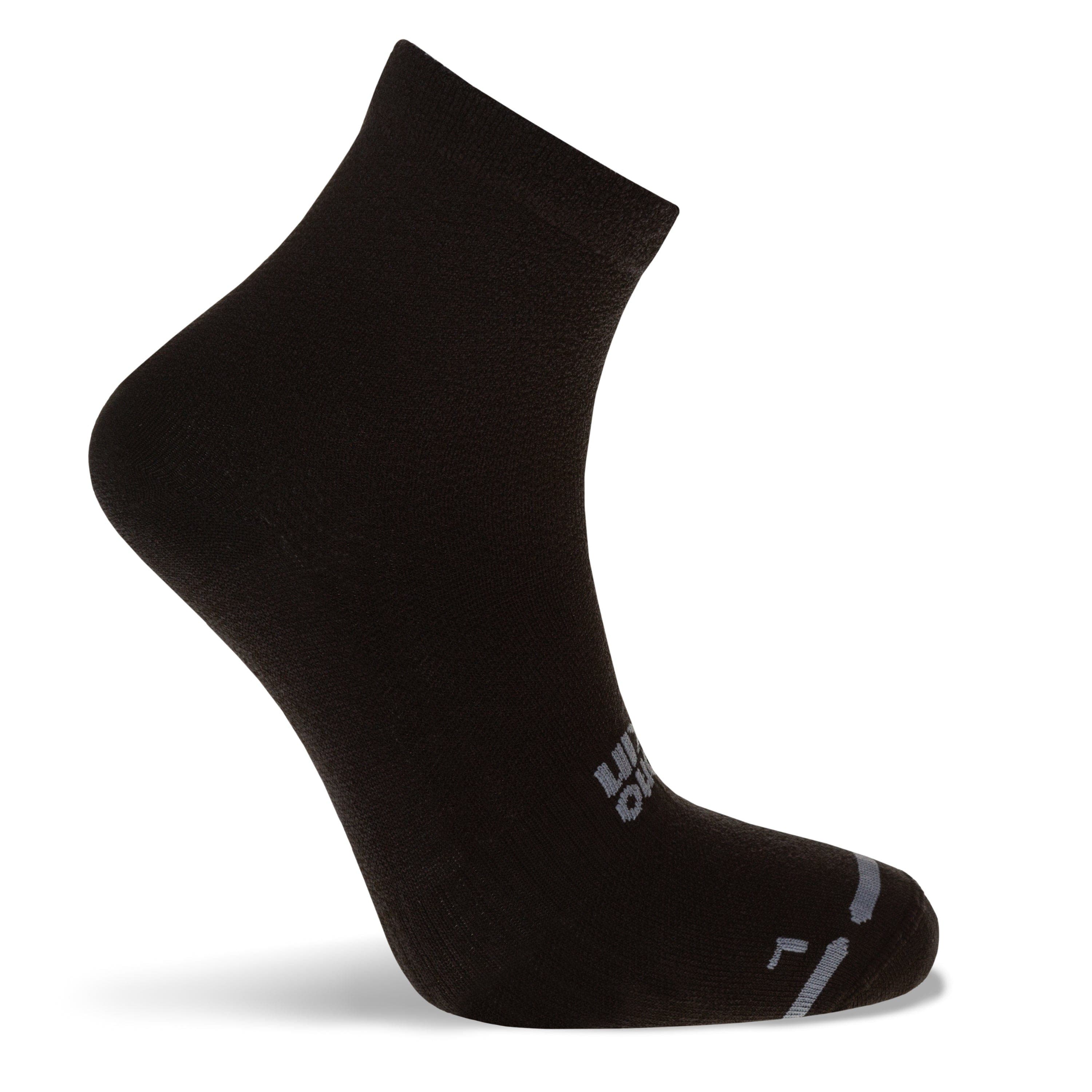 Hilly Active Anklet Zero Cushioning - Black/Grey
