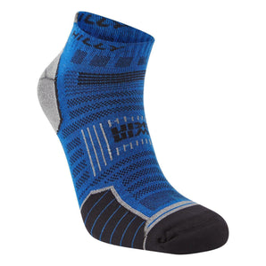 Men's Twin-Skin Socklet - Azurite/Grey Marl-Hilly-RunActive