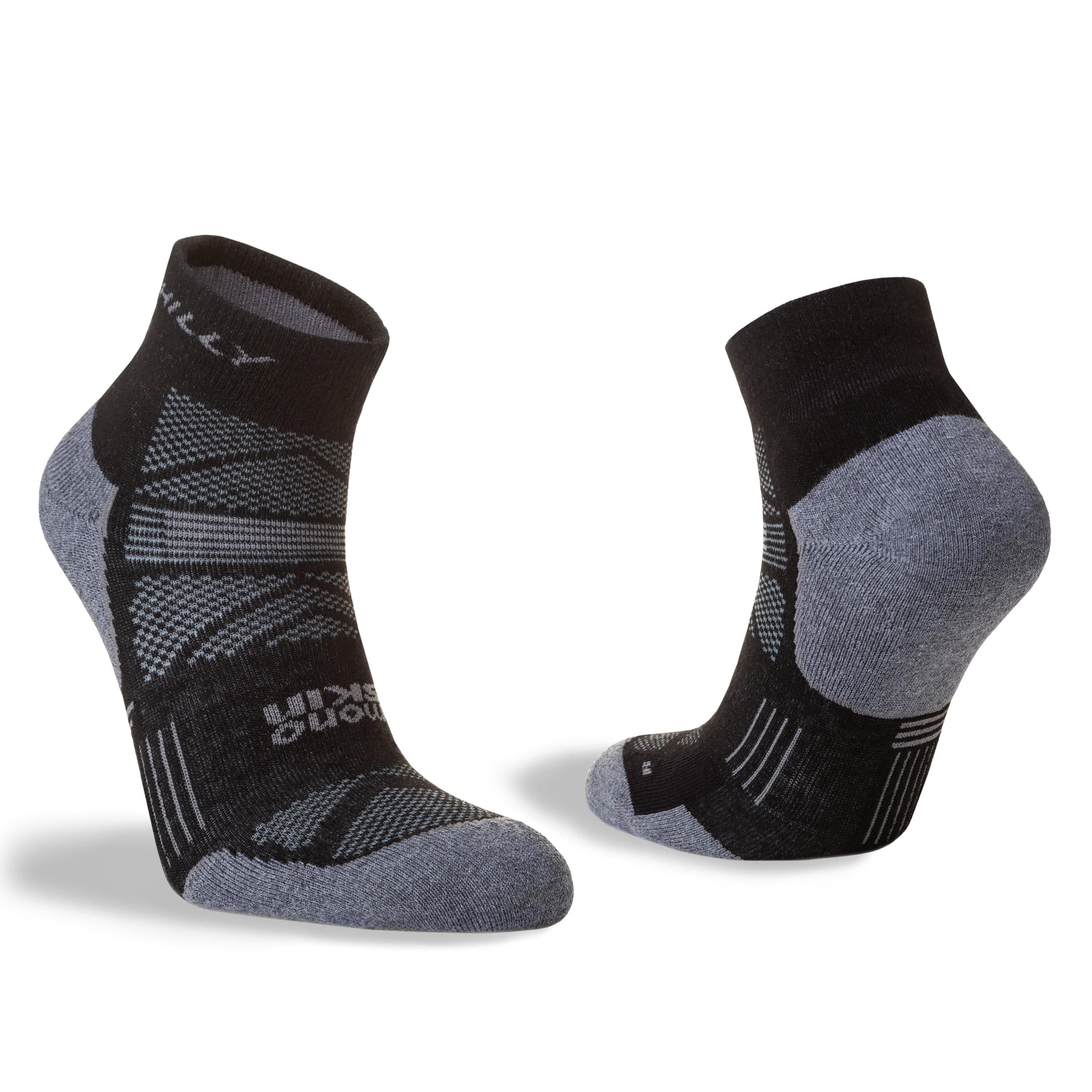 Hilly Supreme Anklet - Medium Cushioning - Black/Grey Marl