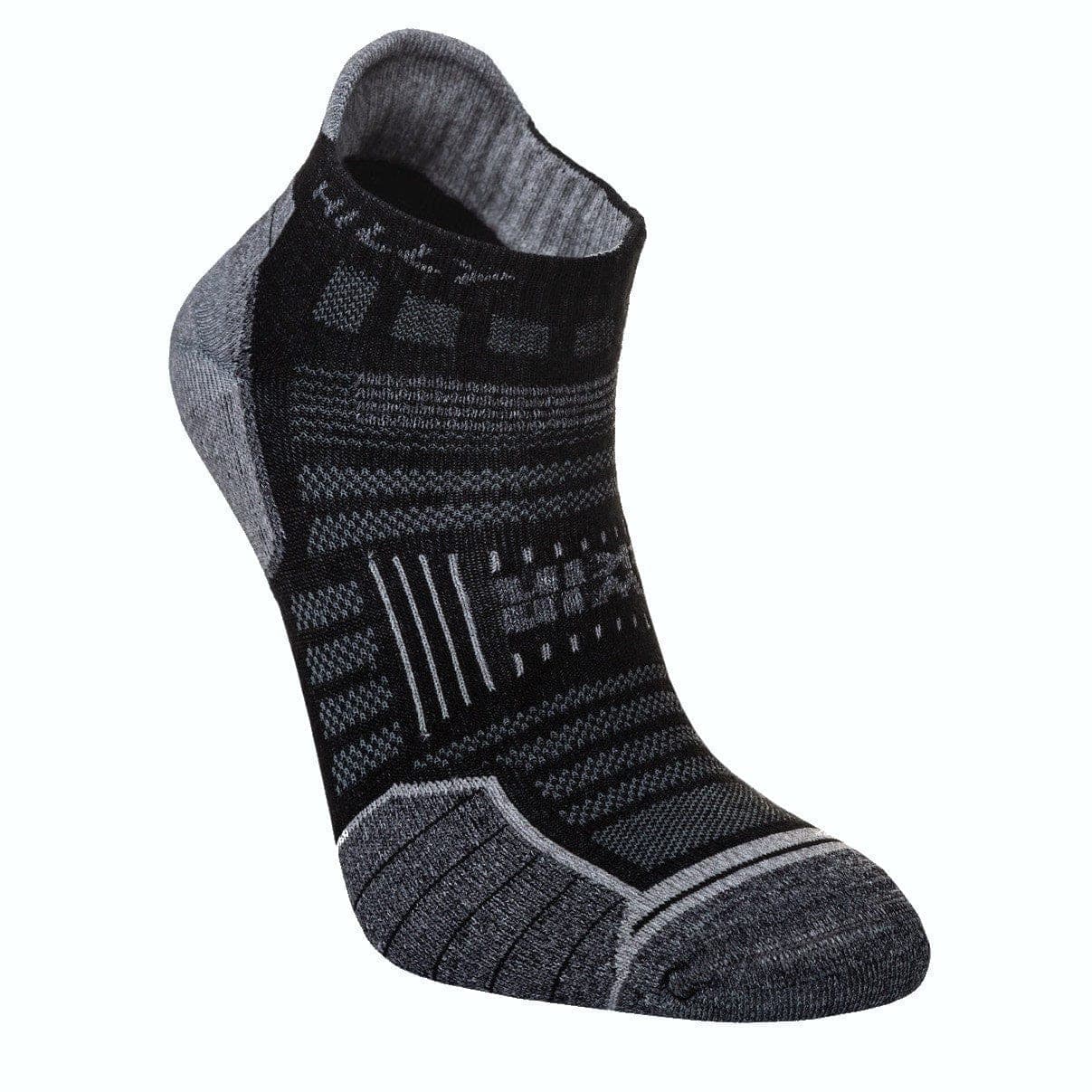Hilly Unisex Twin Skin Socklet Min Black/Grey Marl