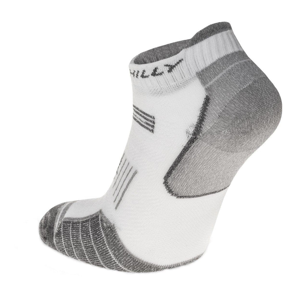 Hilly Unisex Twin Skin Socklet Training Socks in White / Grey - Double Layer Fru Hilly Unisex Twin Skin Socklet Training Socks in White / Grey - Double Layer Fru
