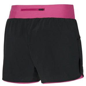 Mizuno 2 in 1 4.5inch Short (Women's) - Black/Magenta Haze