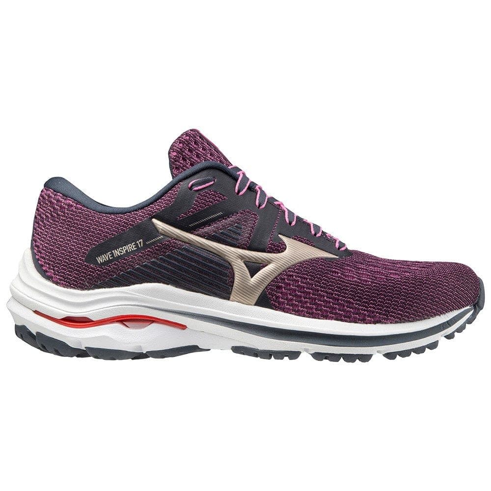 Mizuno Wave Inspire 17 (Women's) - India Ink/Gold/Ignition Red