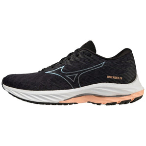 Mizuno Wave Rider 26 Wide (Women's) - OGray/Quicksilver/Salmon