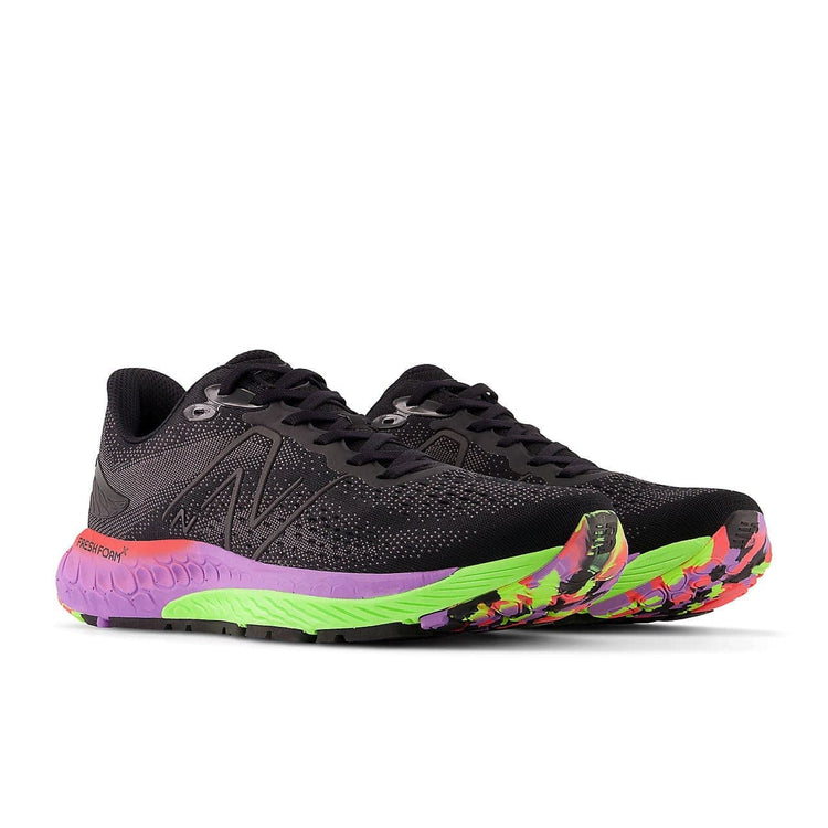 New Balance Fresh Foam 880v12 (Mens) - Black with Pixel Green and Electric Purple