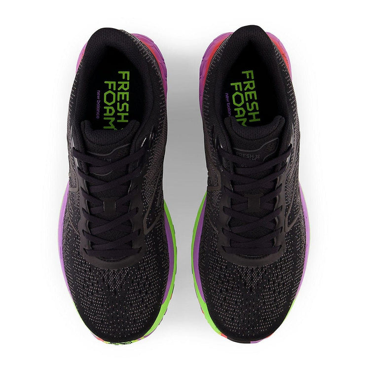 New Balance Fresh Foam 880v12 (Mens) - Black with Pixel Green and Electric Purple