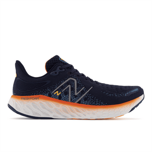 New Balance Fresh Foam X 1080v12 Wide (Men's)- Eclipse with vibrant orange and spring tide