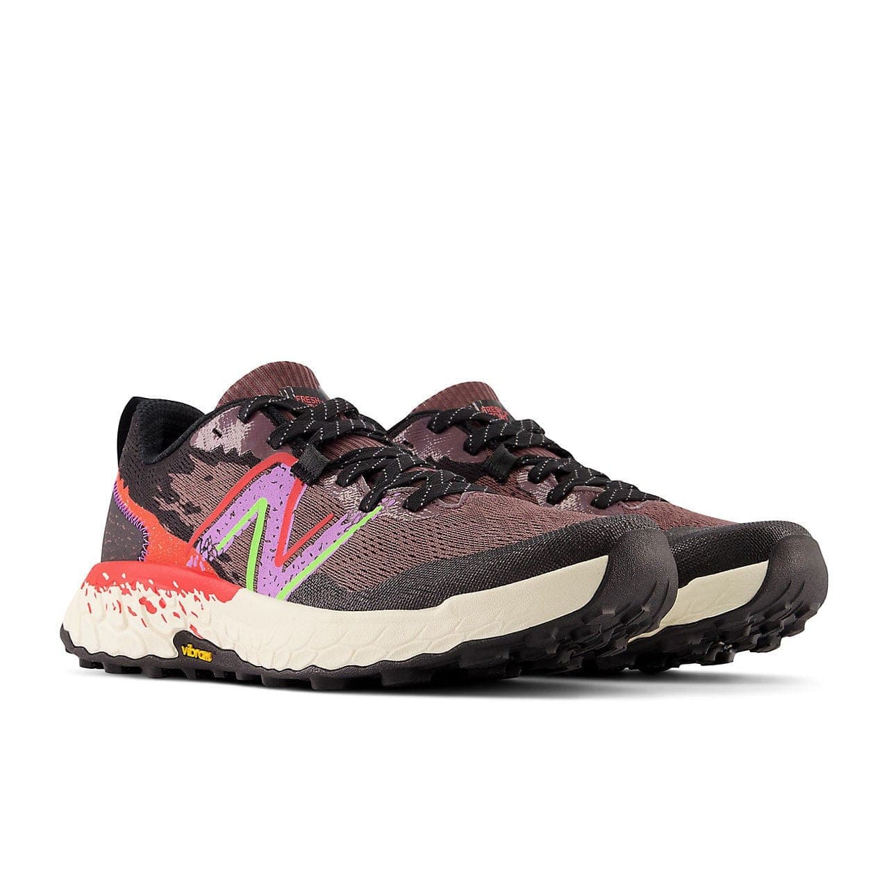 New Balance Fresh Foam X Hierro v7 (Mens) - Truffle with Electric Purple and Electric Red