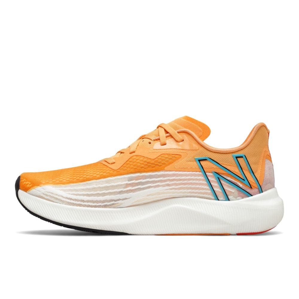New Balance FuelCell Rebel v2 (Men's) - White with habanero