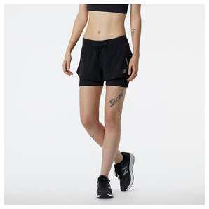 New Balance Impact Run 2in1 Short (Women's) Black