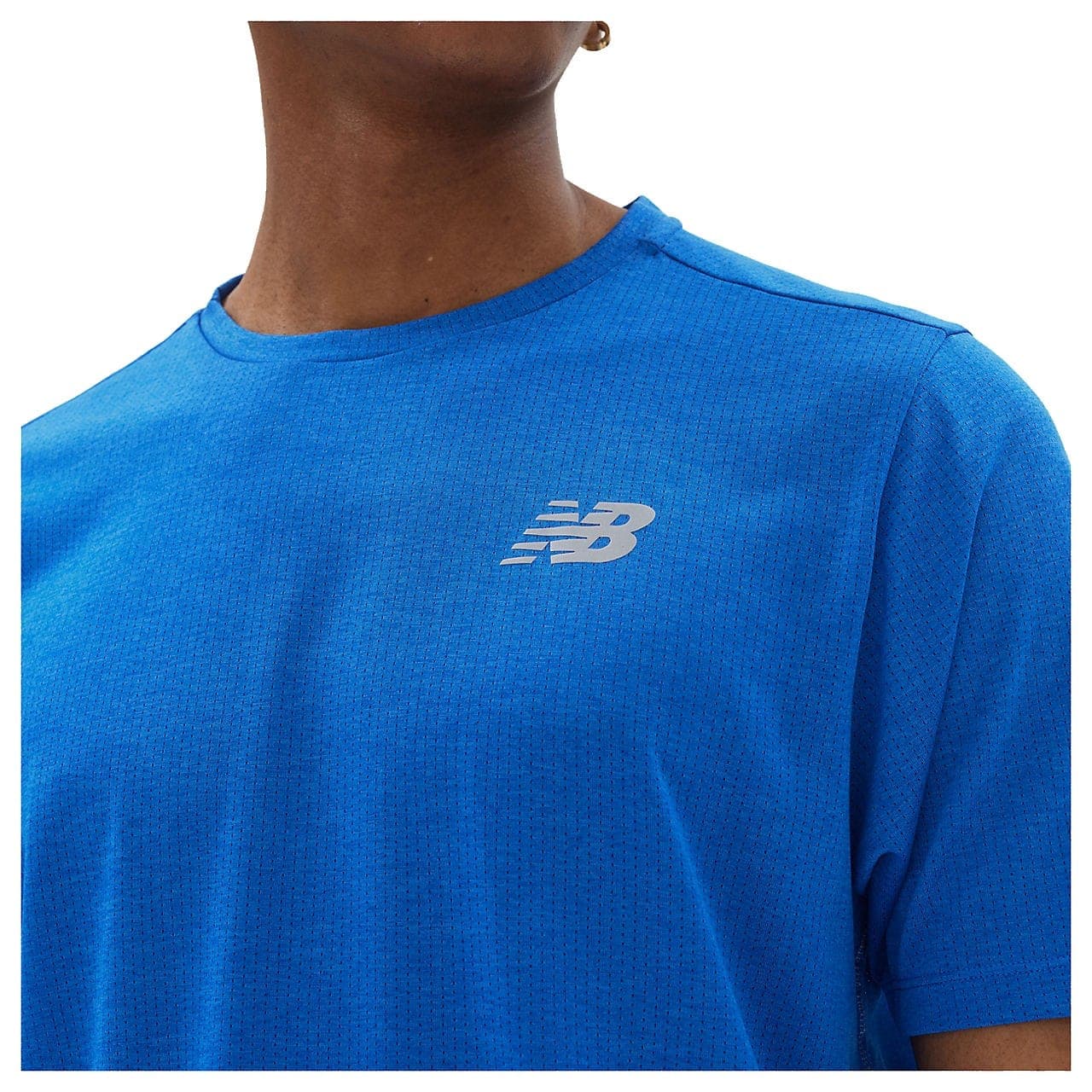 New Balance Impact Run Short Sleeve T Shirt (Men's) - Cobalt heather