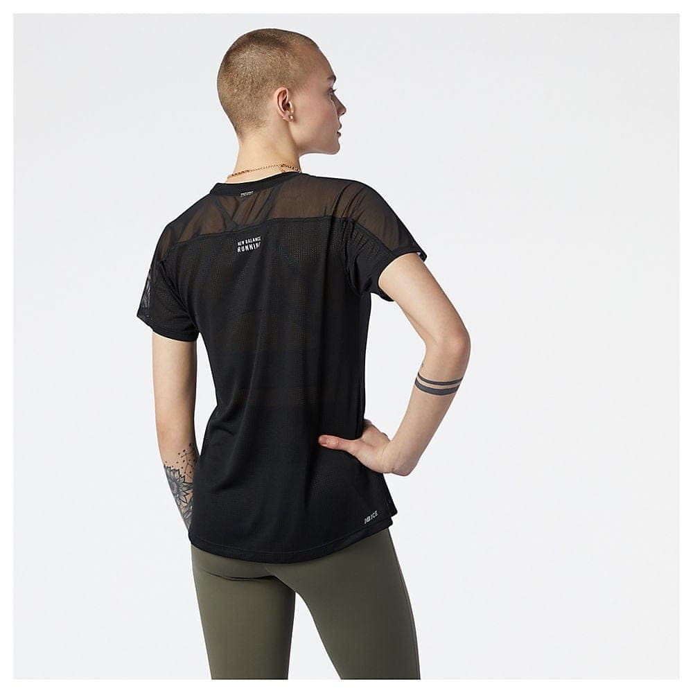 New Balance Impact Run Short Sleeve T-Shirt (Women's) - Black